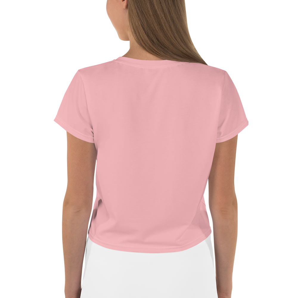 Michigan Upper Peninsula Crop Top (w/ UP Outline) | Sporty - Strawberry Pink