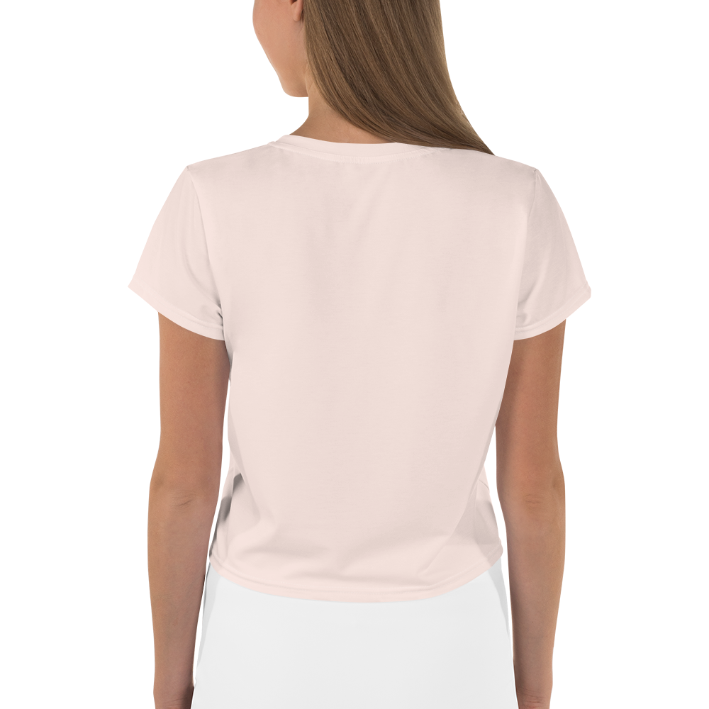 Michigan Upper Peninsula Crop Top (w/ UP Outline) | Sporty - Champagne Pink