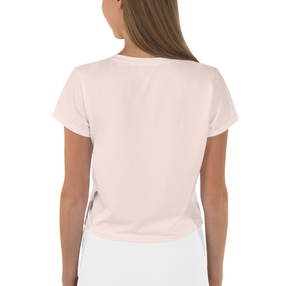 Michigan Upper Peninsula Crop Top (w/ UP Outline) | Sporty - Champagne Pink