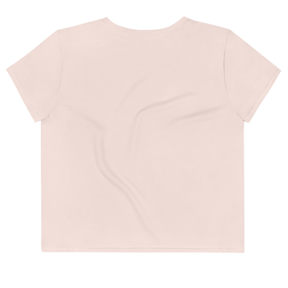 Michigan Upper Peninsula Crop Top (w/ UP Outline) | Sporty - Champagne Pink