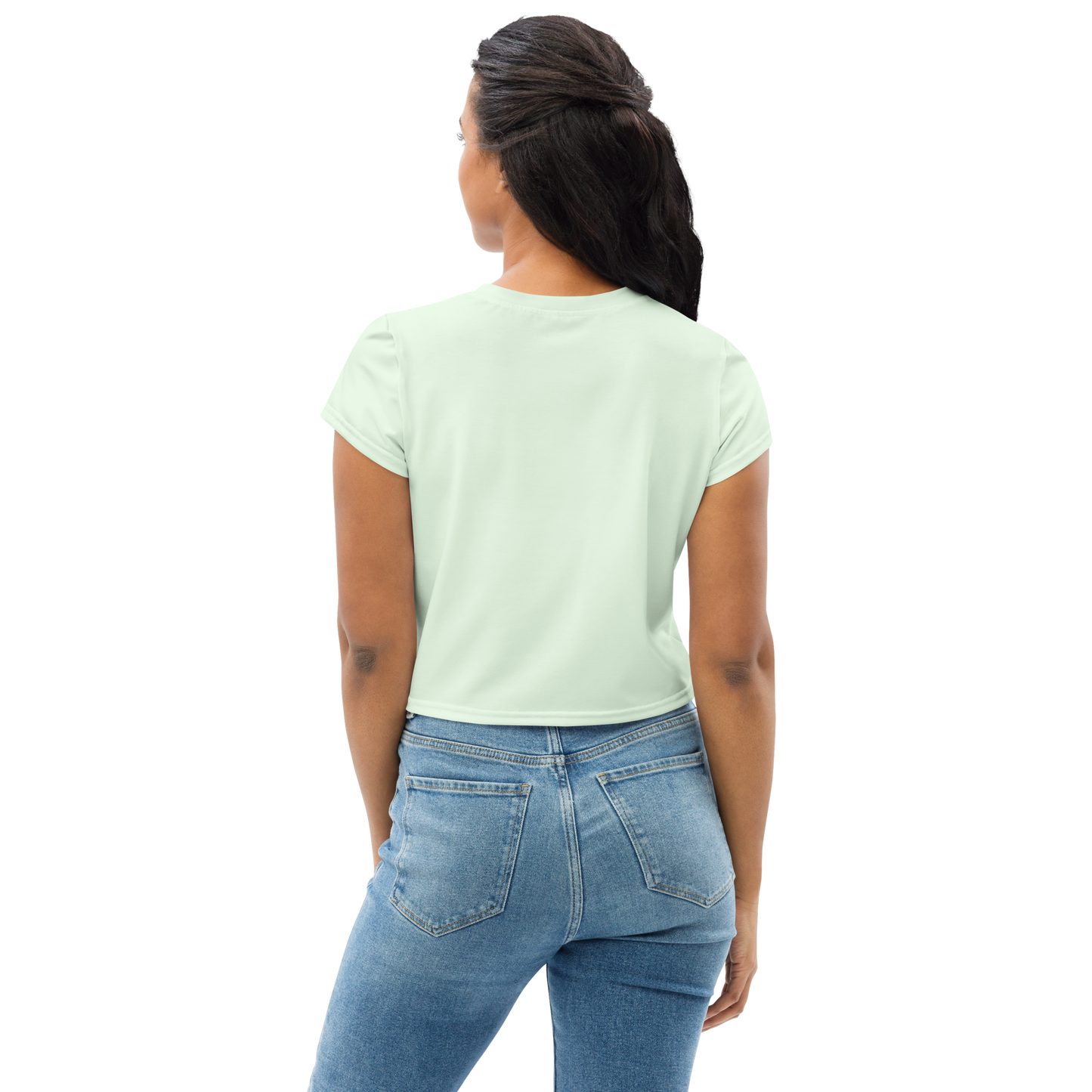 Michigan Upper Peninsula Crop Top (w/ UP Outline) | Sporty - Dew Green