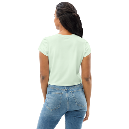 Michigan Upper Peninsula Crop Top (w/ UP Outline) | Sporty - Dew Green