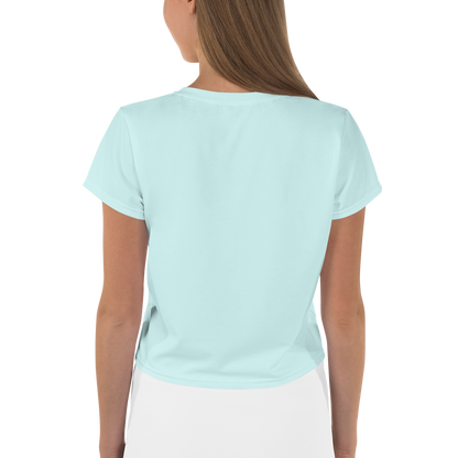 Michigan Upper Peninsula Crop Top (w/ UP Outline) | Sporty - Cyan