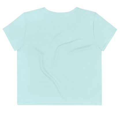 Michigan Upper Peninsula Crop Top (w/ UP Outline) | Sporty - Cyan