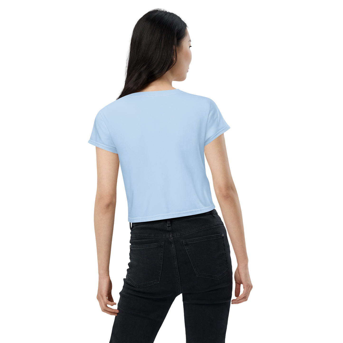 Michigan Upper Peninsula Crop Top (w/ UP Outline) | Sporty - Light Blue