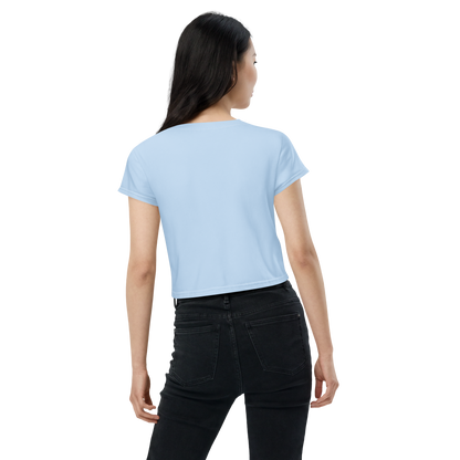 Michigan Upper Peninsula Crop Top (w/ UP Outline) | Sporty - Light Blue