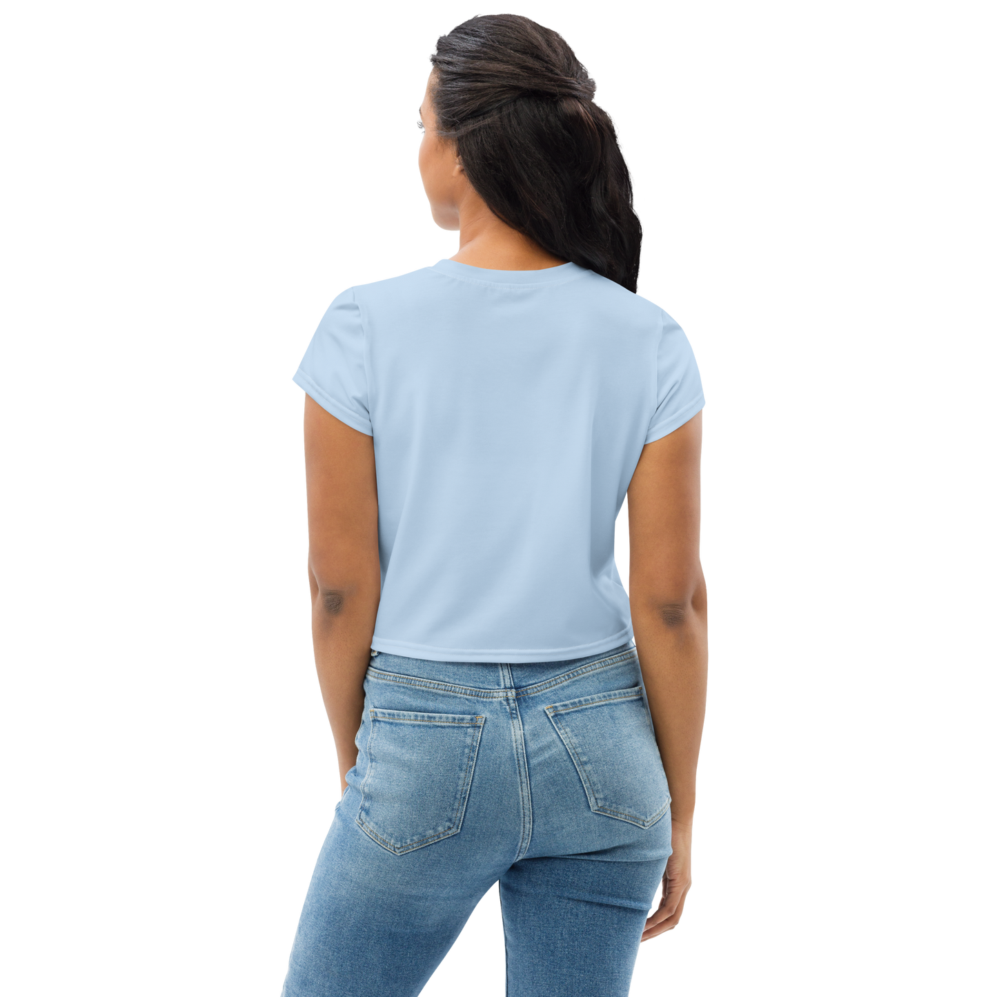 Michigan Upper Peninsula Crop Top (w/ UP Outline) | Sporty - Light Blue