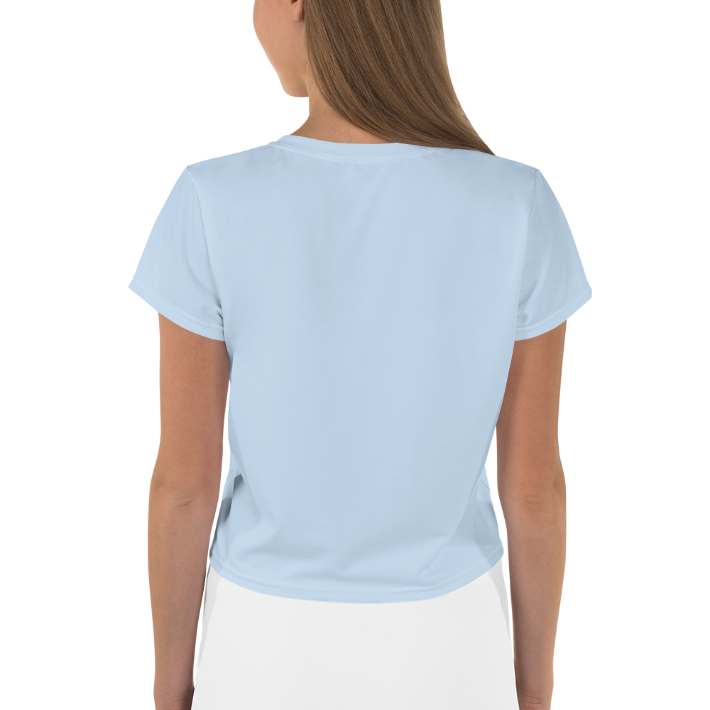 Michigan Upper Peninsula Crop Top (w/ UP Outline) | Sporty - Light Blue