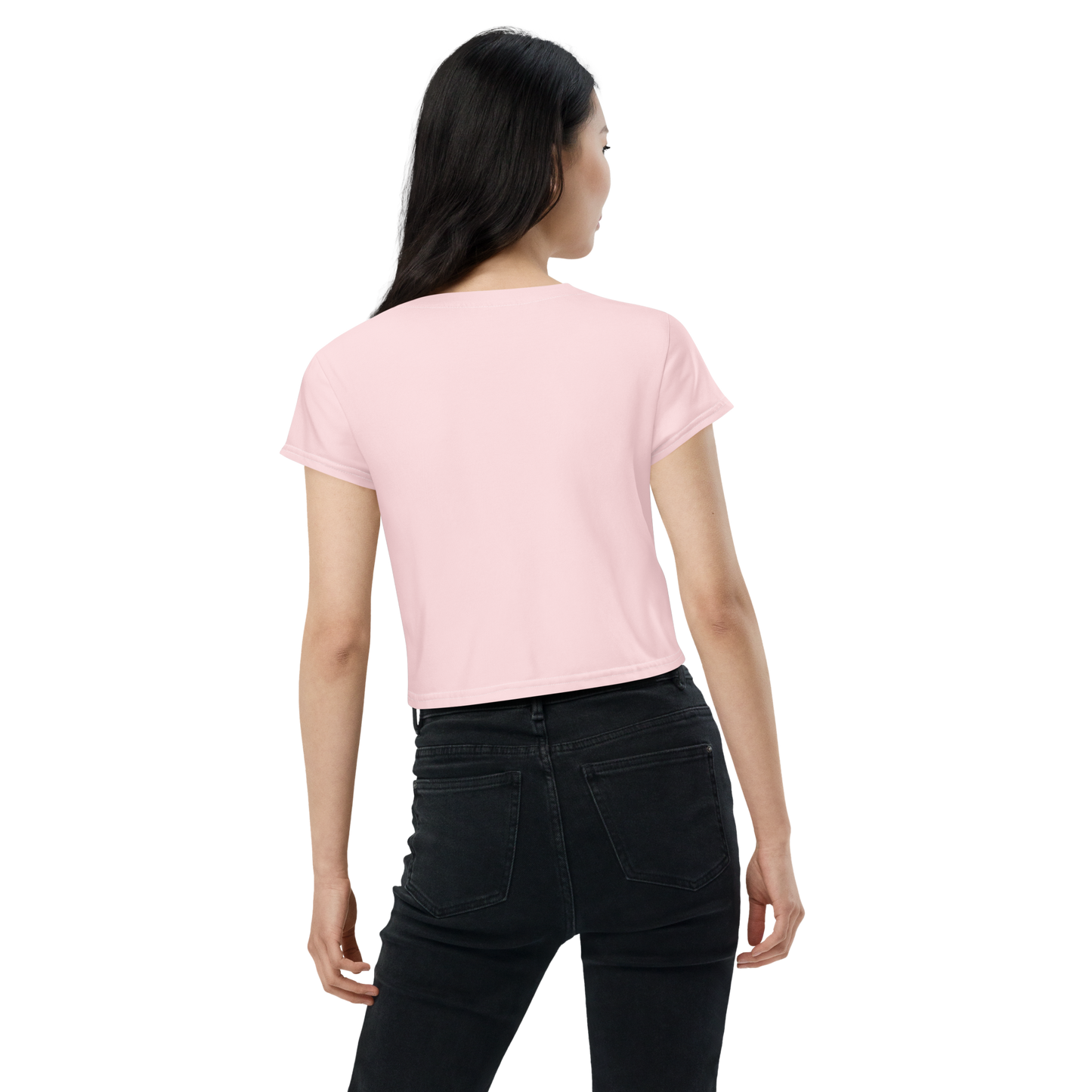 Michigan Upper Peninsula Crop Top (w/ UP Outline) | Sporty - Pale Pink