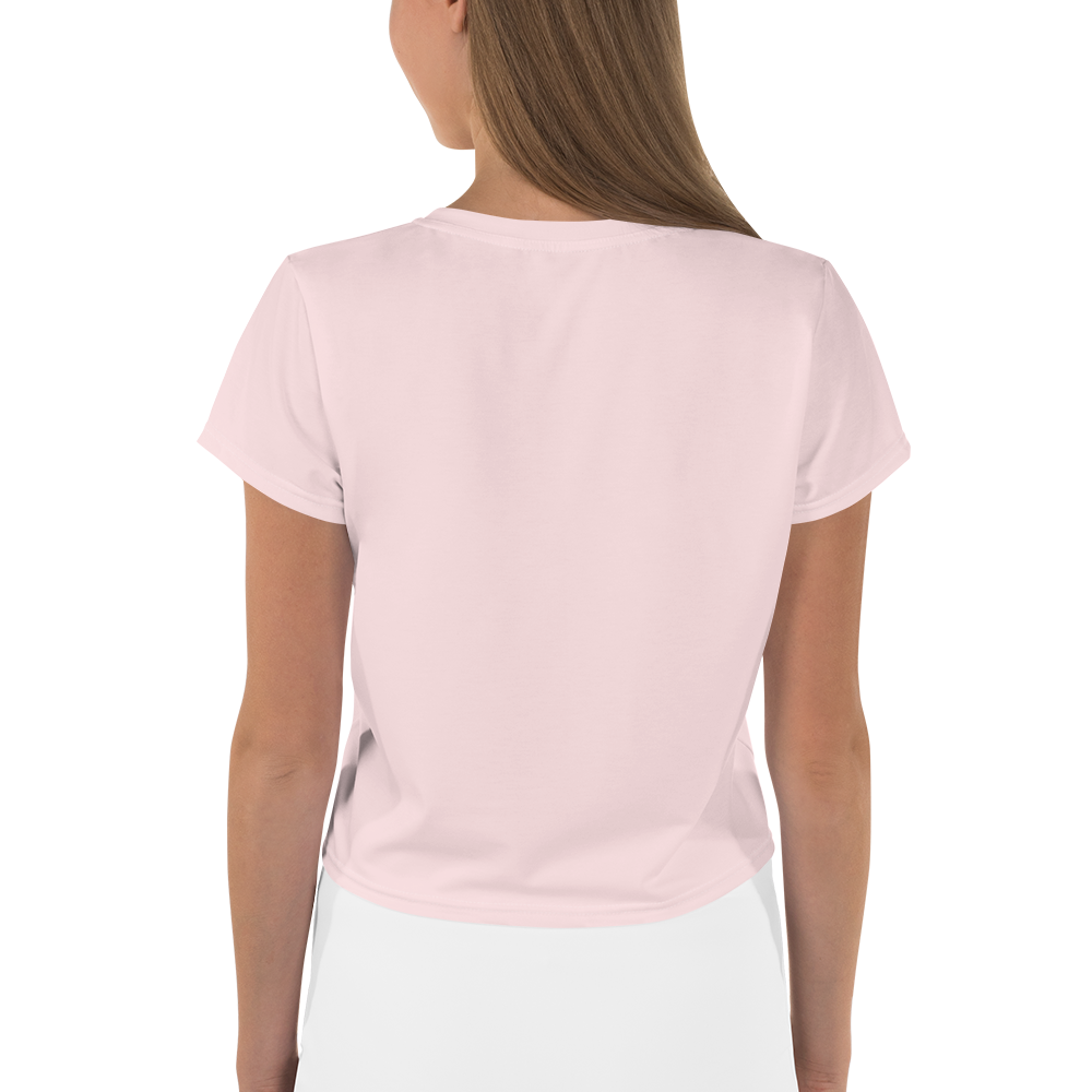 Michigan Upper Peninsula Crop Top (w/ UP Outline) | Sporty - Pale Pink