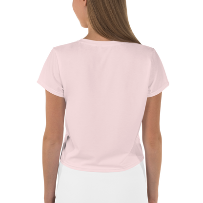 Michigan Upper Peninsula Crop Top (w/ UP Outline) | Sporty - Pale Pink