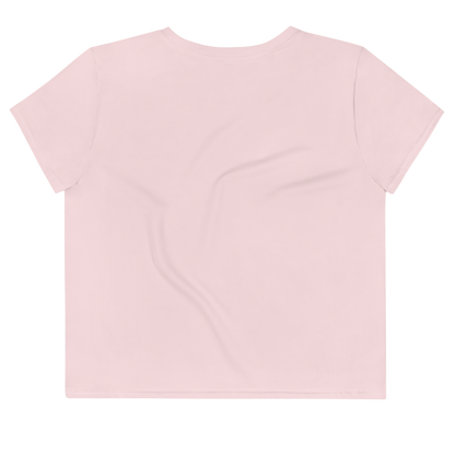 Michigan Upper Peninsula Crop Top (w/ UP Outline) | Sporty - Pale Pink