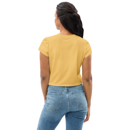 Michigan Upper Peninsula Crop Top (w/ UP Outline) | Sporty - Citrine