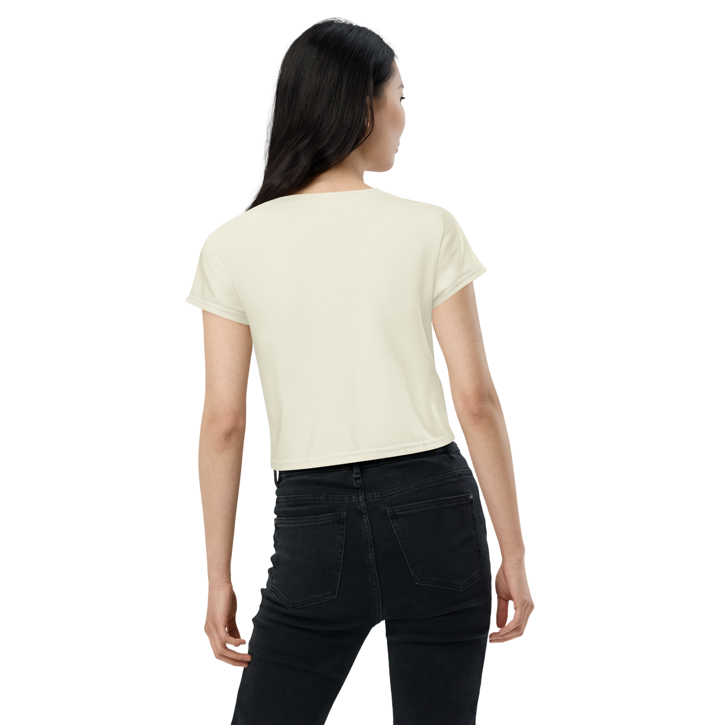 Michigan Upper Peninsula Crop Top (w/ UP Outline) | Sporty - Ivory White