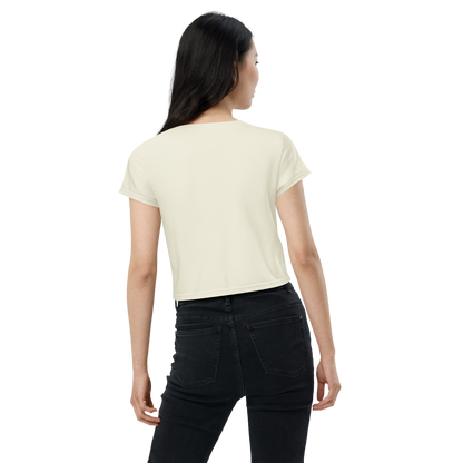 Michigan Upper Peninsula Crop Top (w/ UP Outline) | Sporty - Ivory White