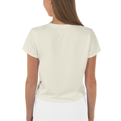 Michigan Upper Peninsula Crop Top (w/ UP Outline) | Sporty - Ivory White