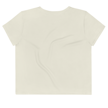 Michigan Upper Peninsula Crop Top (w/ UP Outline) | Sporty - Ivory White