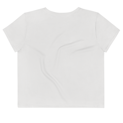 Michigan Upper Peninsula Crop Top (w/ UP Outline) | Sporty - Birch Bark White