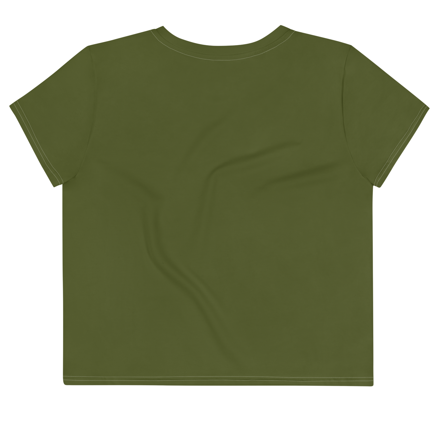 Michigan Upper Peninsula Crop Top (w/ UP USA Flag) | Sporty - Army Green