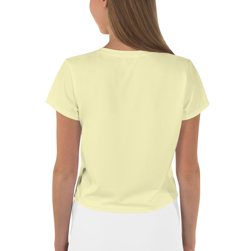 Michigan Upper Peninsula Crop Top (w/ UP Outline) | Sporty - Canary Yellow