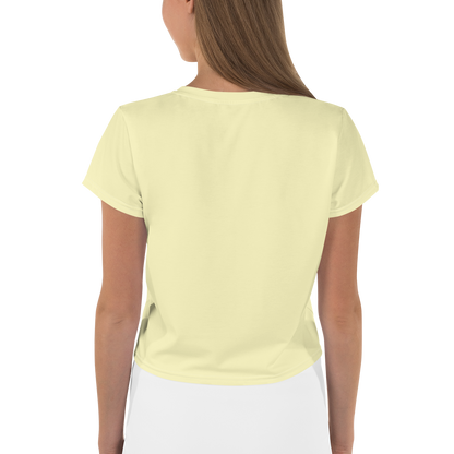 Michigan Upper Peninsula Crop Top (w/ UP Outline) | Sporty - Canary Yellow