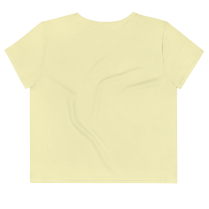 Michigan Upper Peninsula Crop Top (w/ UP Outline) | Sporty - Canary Yellow