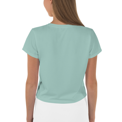 Michigan Upper Peninsula Crop Top (w/ UP Pride Flag) | Sporty - Pale Copper Green