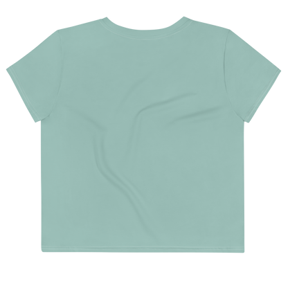 Michigan Upper Peninsula Crop Top (w/ UP Pride Flag) | Sporty - Pale Copper Green