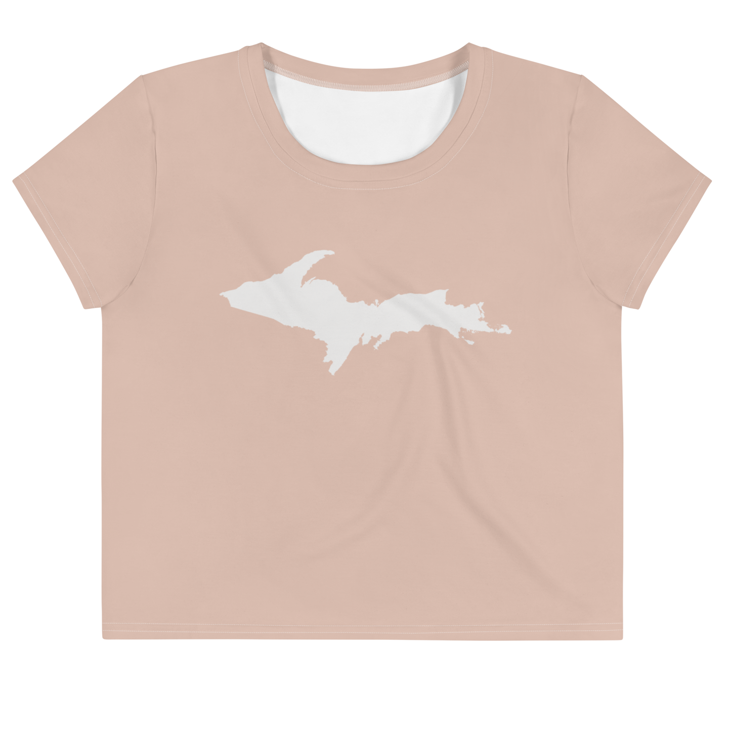 Michigan Upper Peninsula Crop Top (w/ UP Outline) | Sporty - Rose Gold