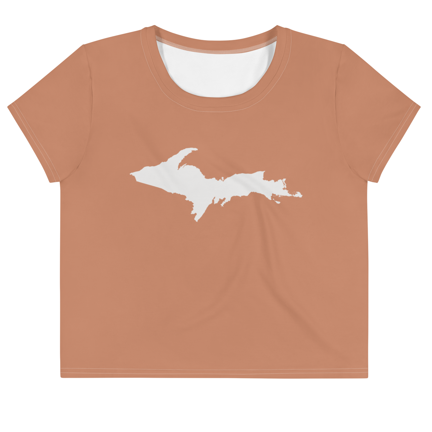 Michigan Upper Peninsula Crop Top (w/ UP Outline) | Sporty - Copper Color