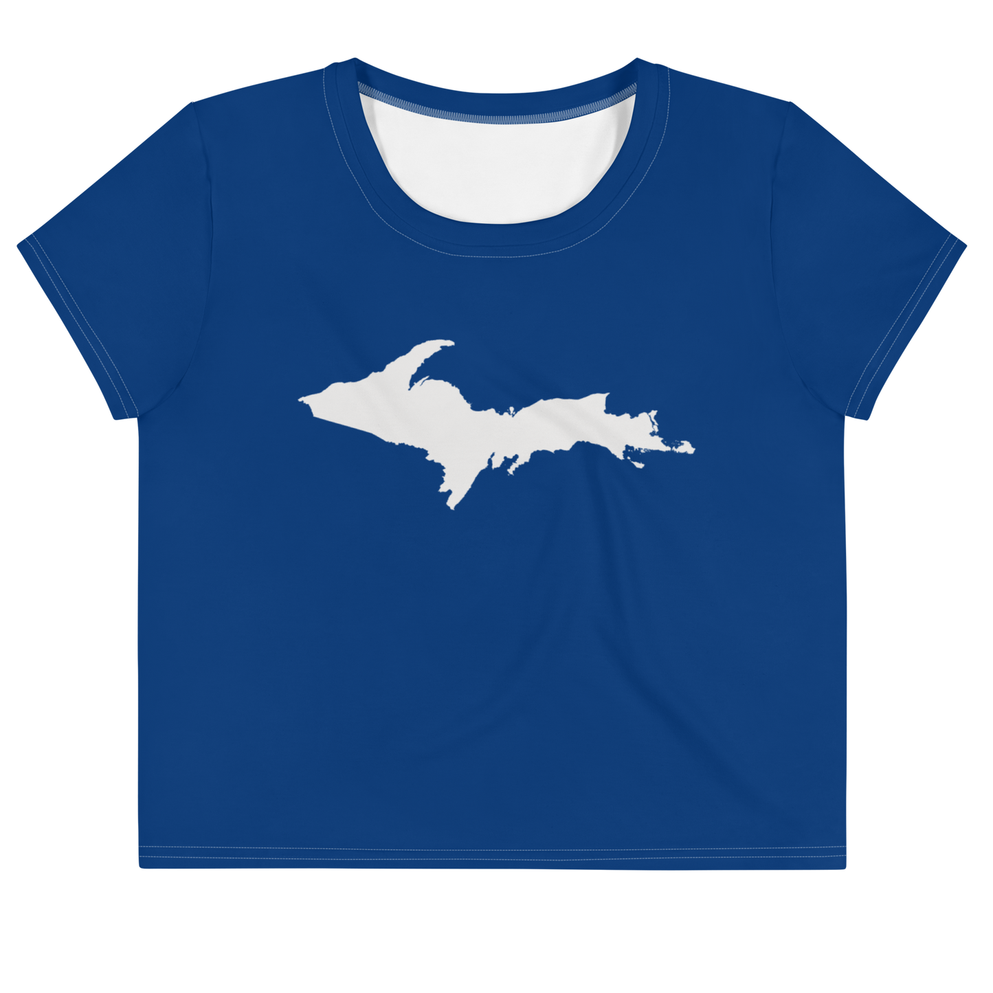 Michigan Upper Peninsula Crop Top (w/ UP Outline) | Sporty - Dearborn Blue