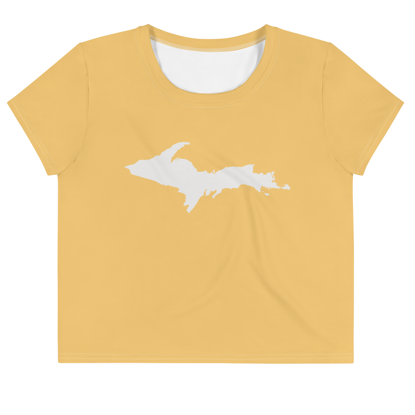 Michigan Upper Peninsula Crop Top (w/ UP Outline) | Sporty - Citrine