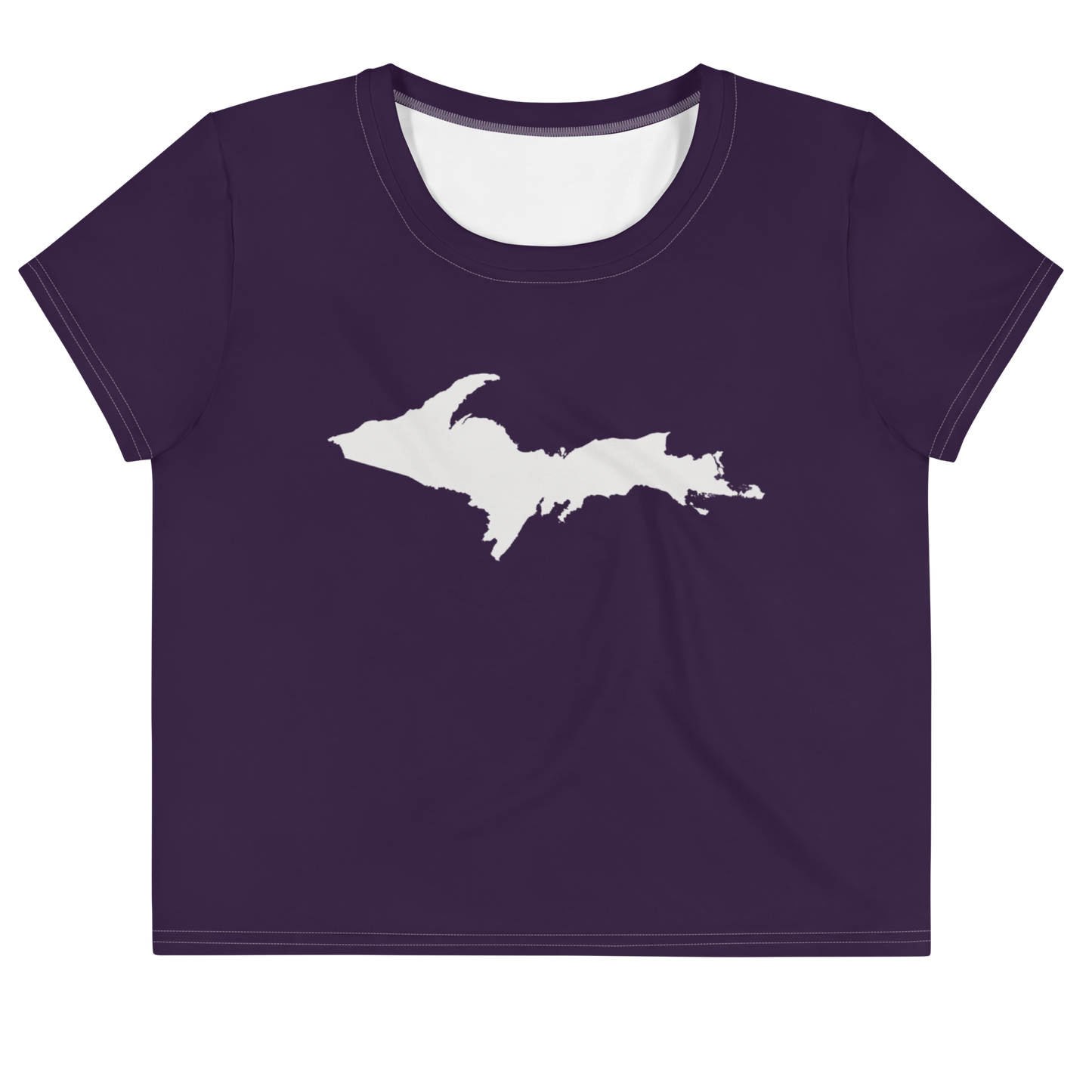 Michigan Upper Peninsula Crop Top (w/ UP Outline) | Sporty - Blackcurrant