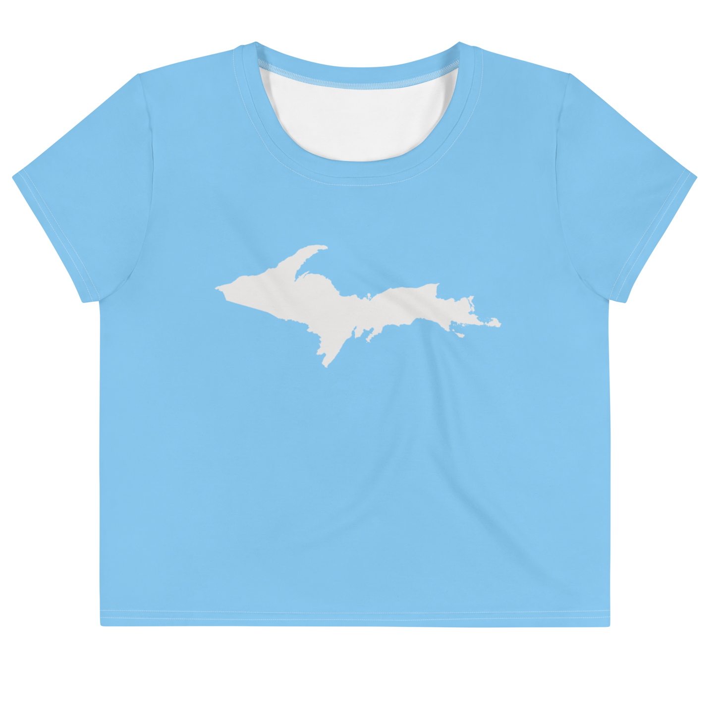 Michigan Upper Peninsula Crop Top (w/ UP Outline) | Sporty - DTW Blue