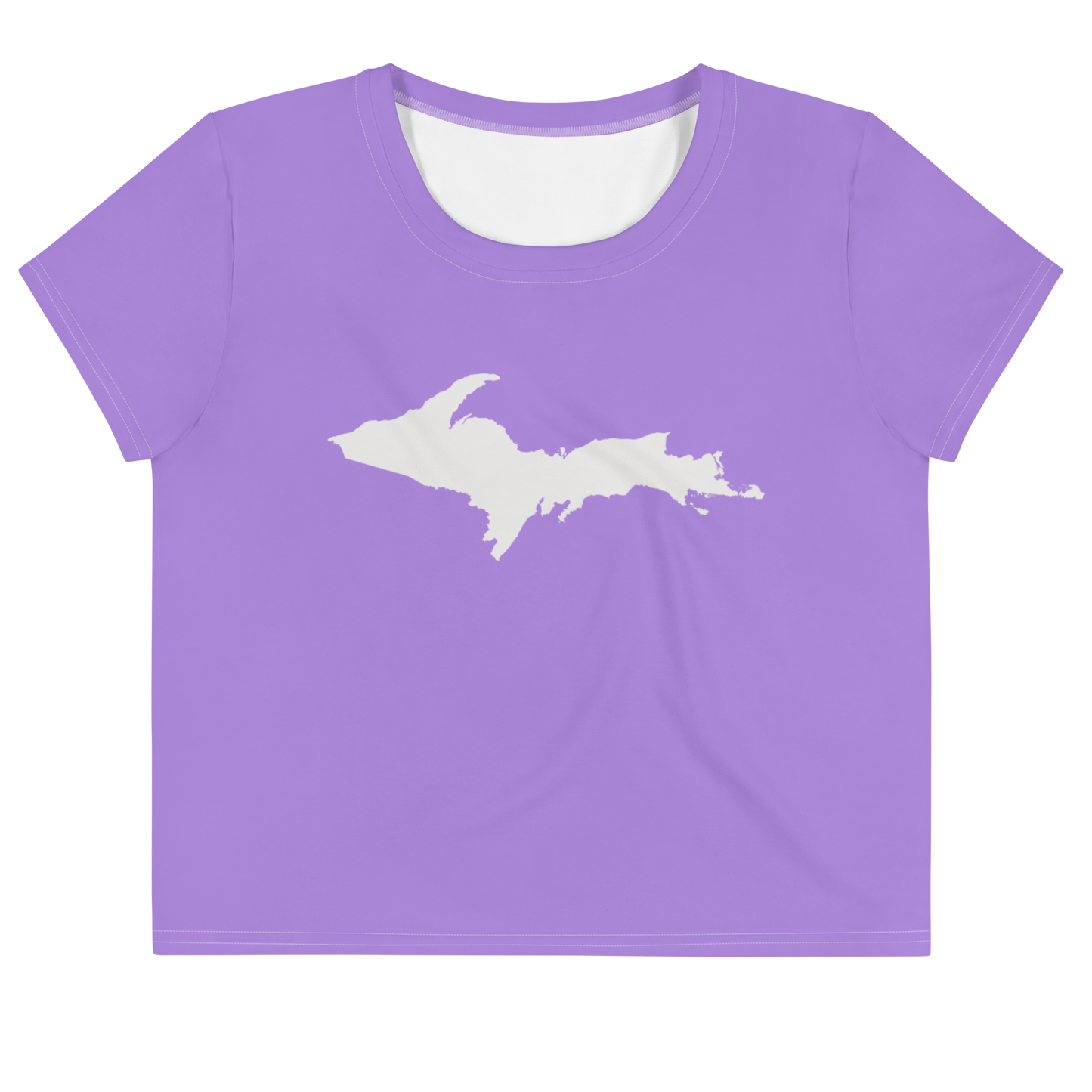 Michigan Upper Peninsula Crop Top (w/ UP Outline) | Sporty - Lavender