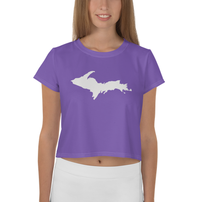 Michigan Upper Peninsula Crop Top (w/ UP Outline) | Sporty - Lake Iris