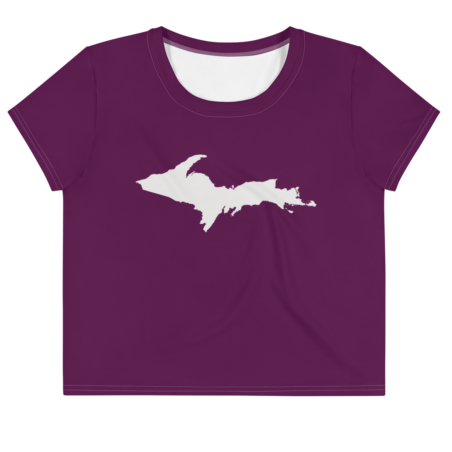 Michigan Upper Peninsula Crop Top (w/ UP Outline) | Sporty - Tyrian Purple