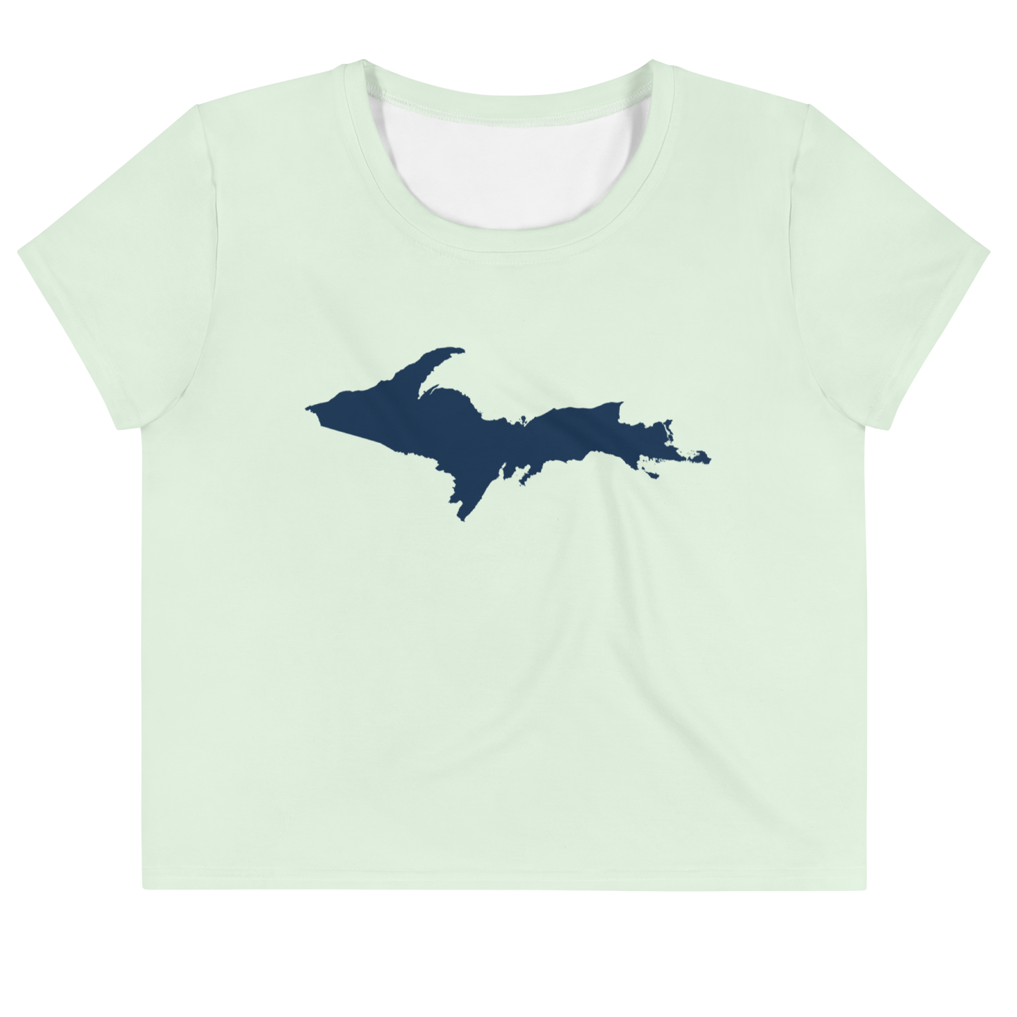 Michigan Upper Peninsula Crop Top (w/ UP Outline) | Sporty - Dew Green