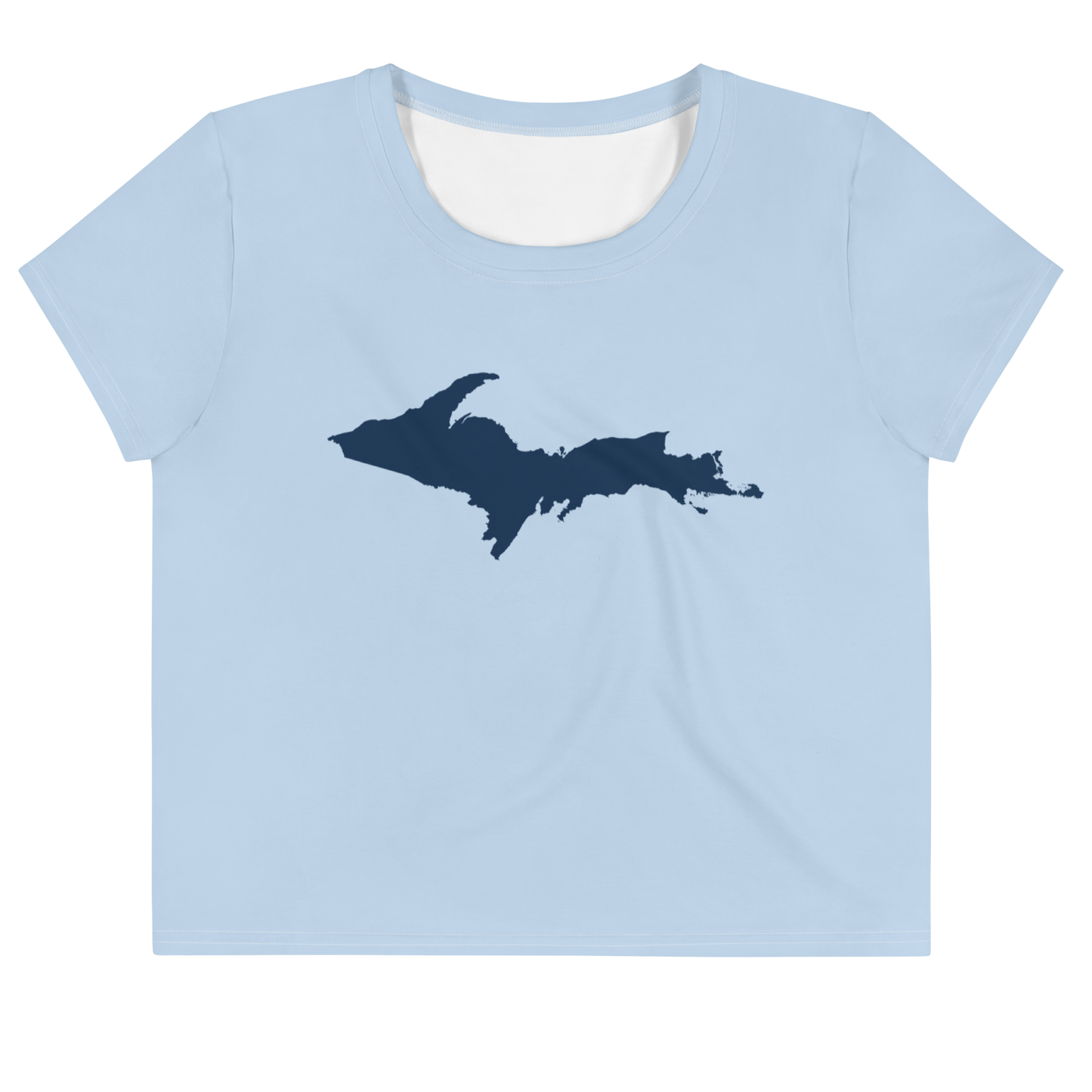 Michigan Upper Peninsula Crop Top (w/ UP Outline) | Sporty - Light Blue