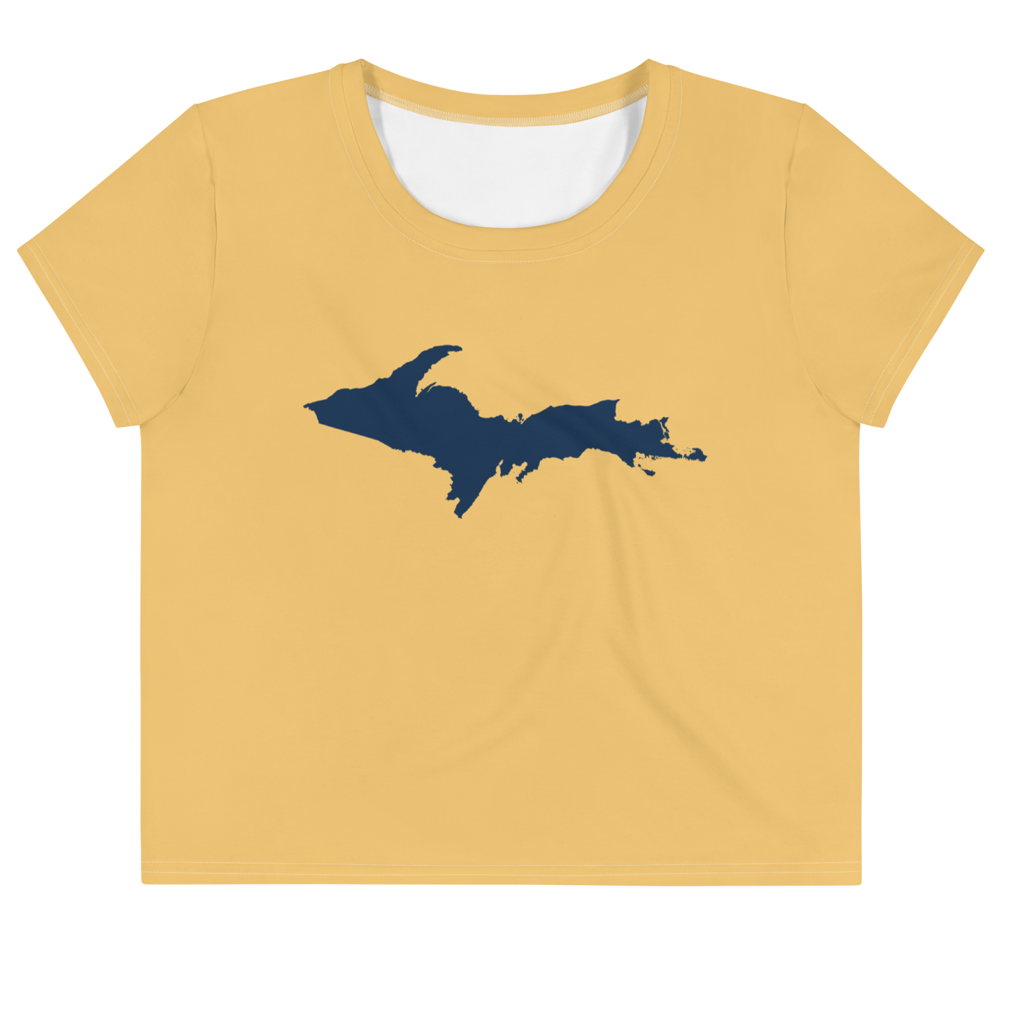 Michigan Upper Peninsula Crop Top (w/ UP Outline) | Sporty - Citrine