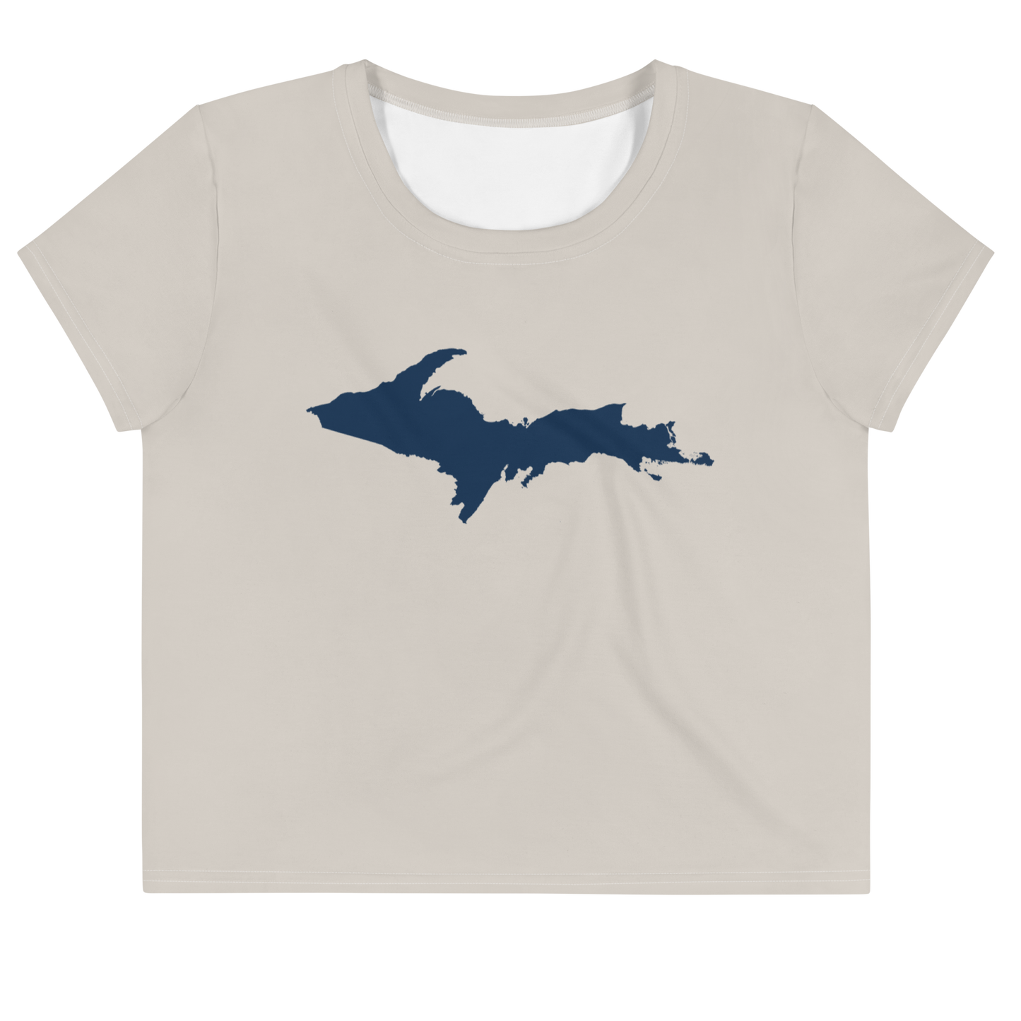 Michigan Upper Peninsula Crop Top (w/ UP Outline) | Sporty - Canvas Color