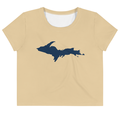 Michigan Upper Peninsula Crop Top (w/ UP Outline) | Sporty - Maple Color