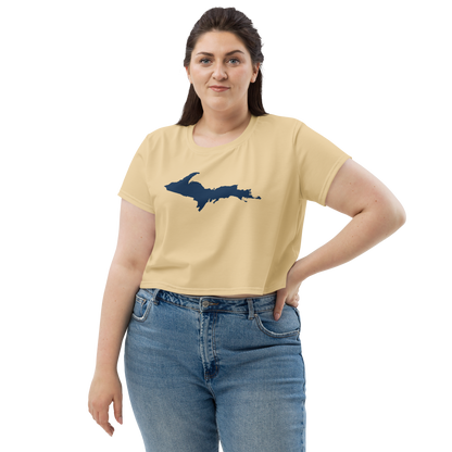 Michigan Upper Peninsula Crop Top (w/ UP Outline) | Sporty - Maple Color