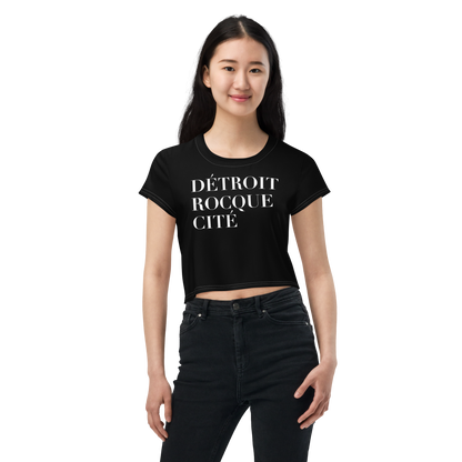 'Détroit Rocque Cité' Crop Top | Sporty - Black