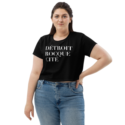 'Détroit Rocque Cité' Crop Top | Sporty - Black