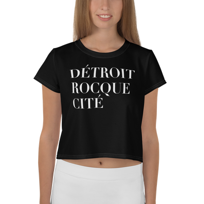 'Détroit Rocque Cité' Crop Top | Sporty - Black