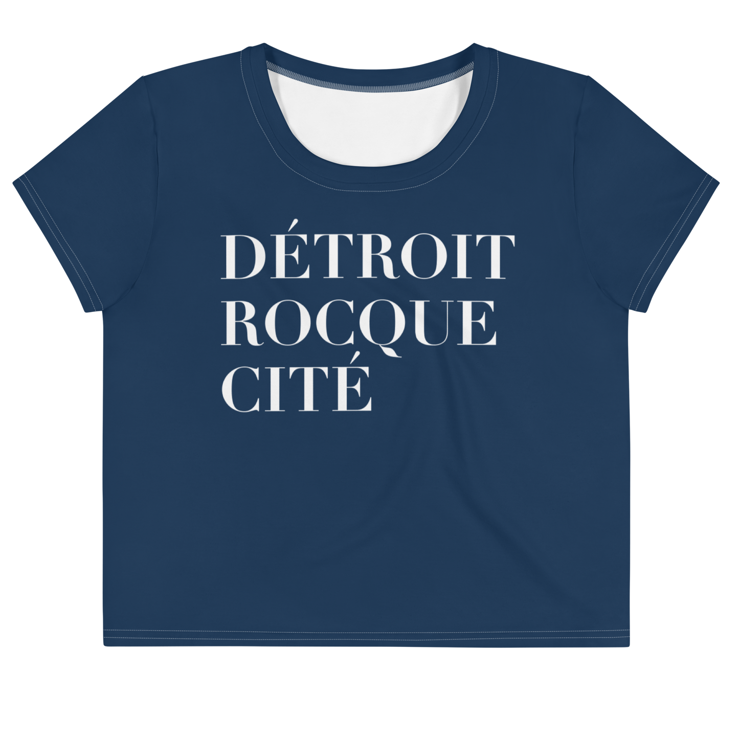 'Détroit Rocque Cité' Crop Top | Sporty - Navy