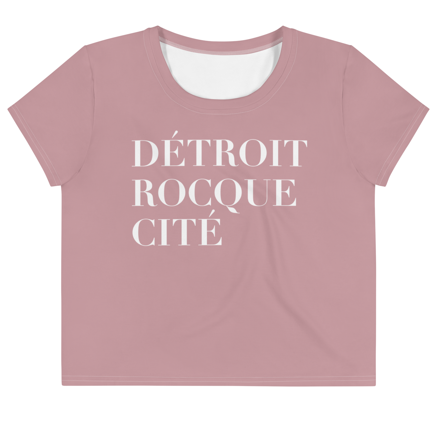 'Détroit Rocque Cité' Crop Top | Sporty - Cherry Blossom Pink