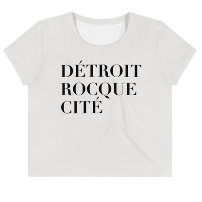 'Détroit Rocque Cité' Crop Top | Sporty - Birch Bark White