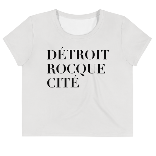 'Détroit Rocque Cité' Crop Top | Sporty - Birch Bark White